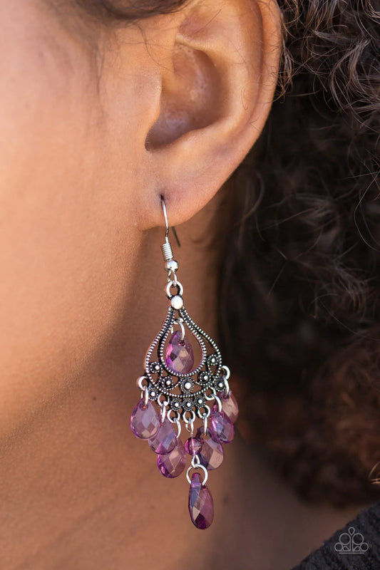 Glamour Genie Purple Paparazzi Earrings