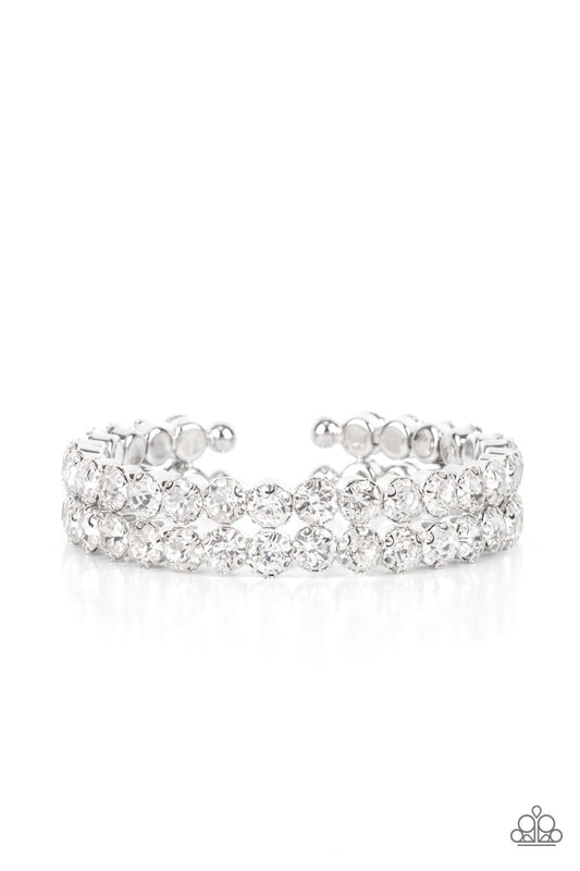 Megawatt Majesty - White Paparazzi LOP Bracelet