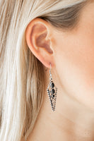 Terra Territory - Dainty  Black Paparazzi Earrings