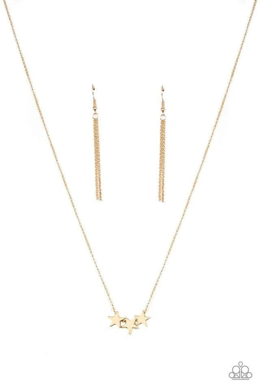 Shoot For The Stars - Gold Paparazzi Necklace