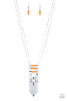 Triassic Era - Orange Paparazzi Necklace