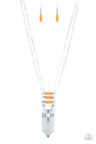 Triassic Era - Orange Paparazzi Necklace