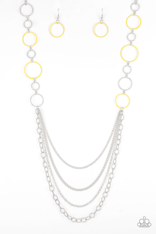Beautifully Bubbly Yellow Paparazzi Necklace