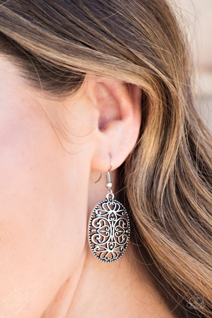 Wistfully Whimsical - Siver Paparazzi Earrings