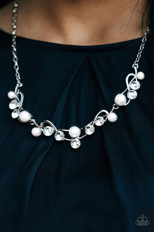 Tie The Knot White Paparazzi Necklace
