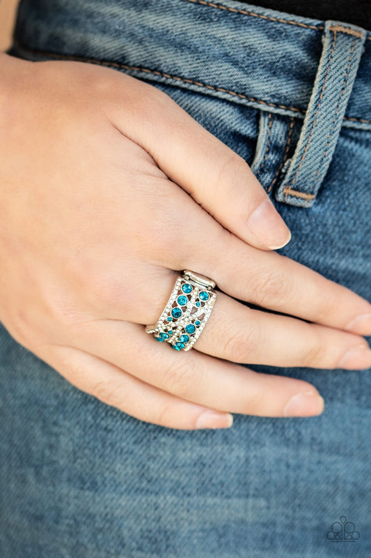 Elegant Effervescence - Blue Paparazzi Ring