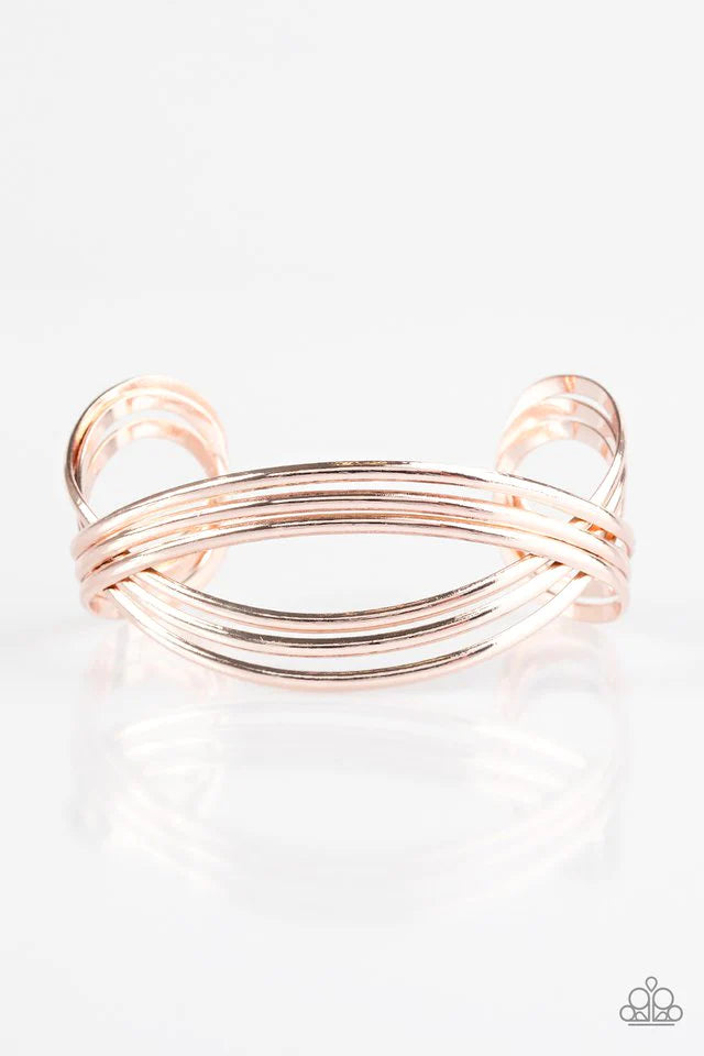 Fashion Scene Rose Gold Paparazzi Bracelet