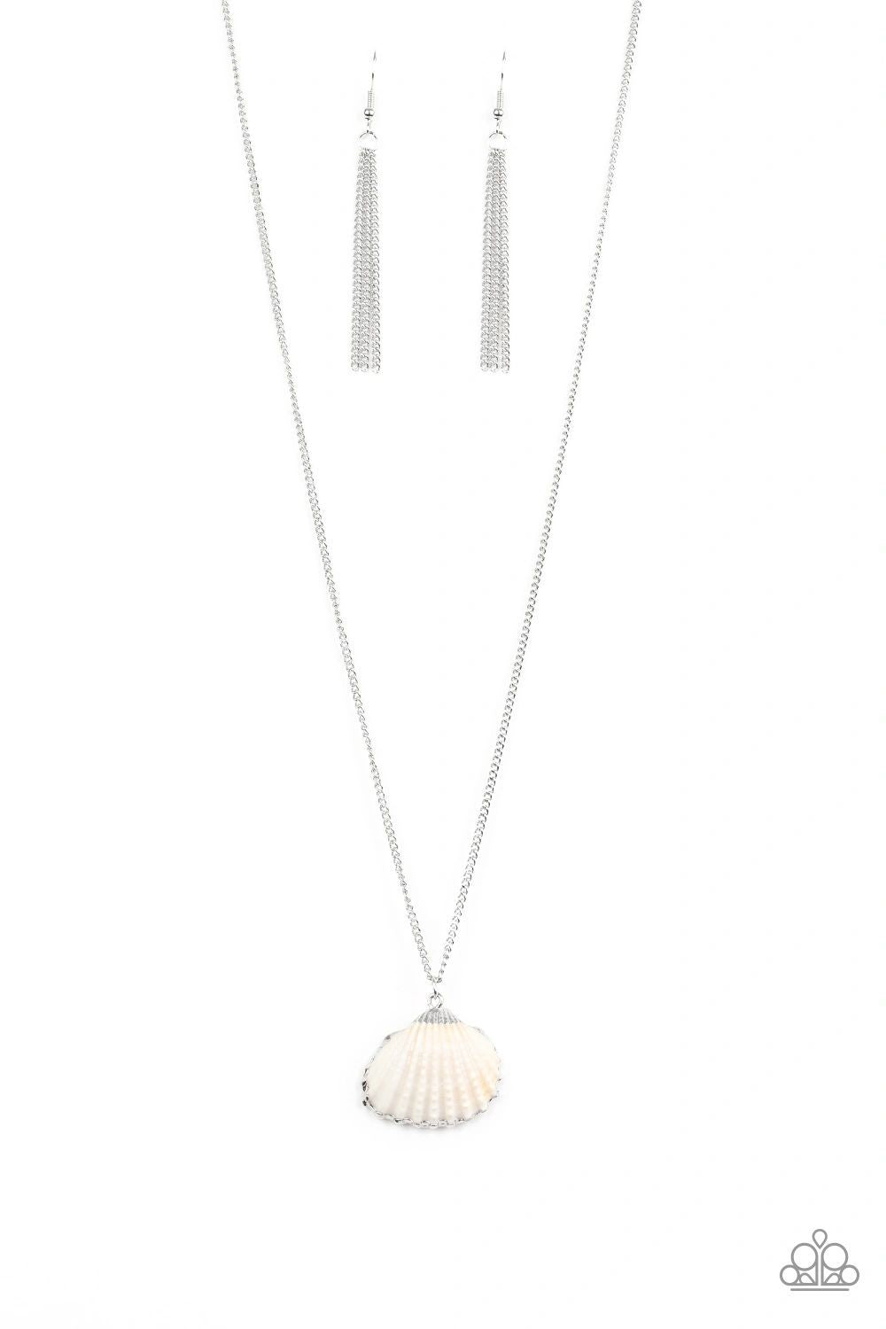 Show and SHELL Silver Paparazzi Necklace