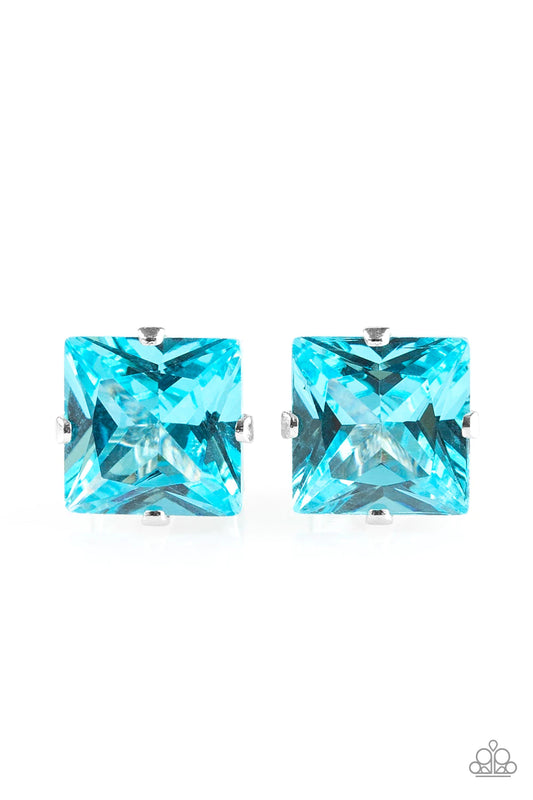 Girls Will Be Girls - Blue Paparazzi Post Earring