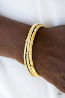 Drop A SHINE - Yellow Paparazzi Bracelet