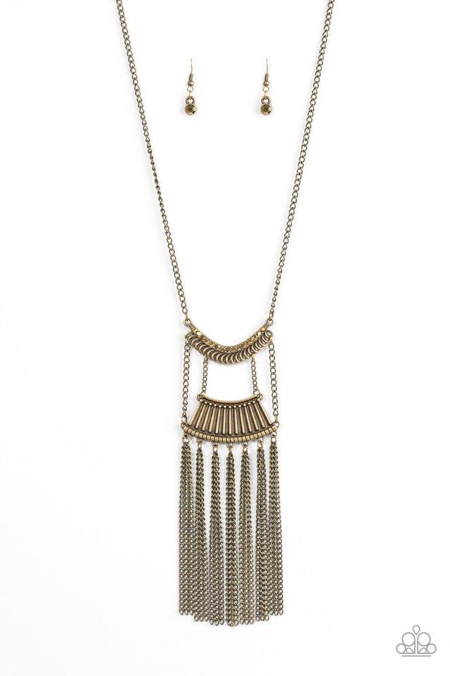 Glam Goddess Brass Paparazzi Necklace