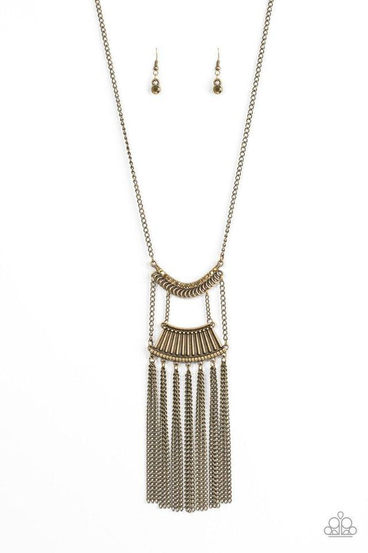 Glam Goddess Brass Paparazzi Necklace