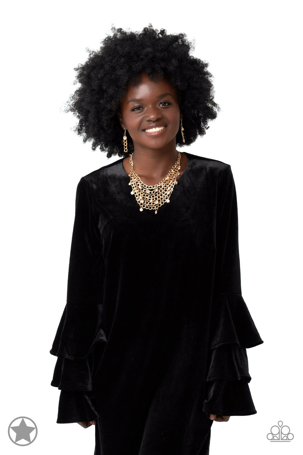Fishing for Compliments - Gold Paparazzi Blockbuster Necklace