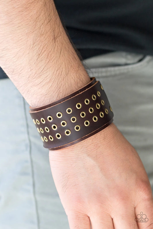 Road Rage Brown Paparazzi Urban Bracelet