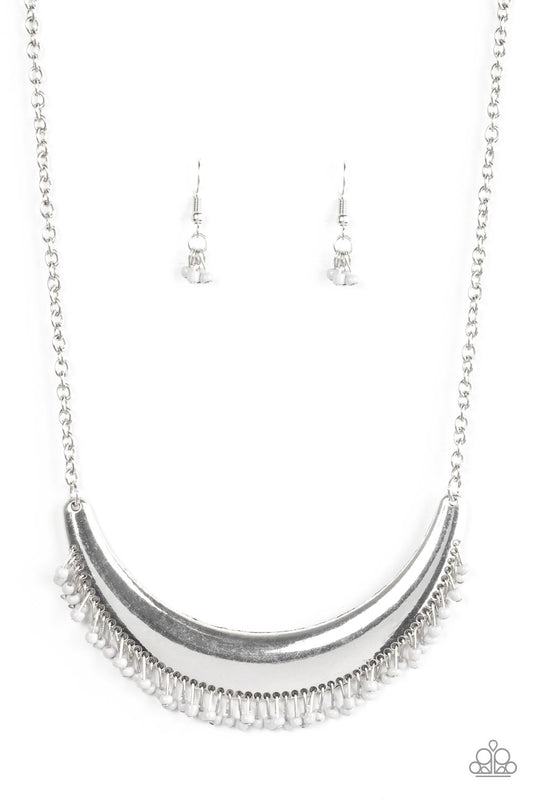 Vintage Vault Fringe Out Silver Paparazzi Necklace
