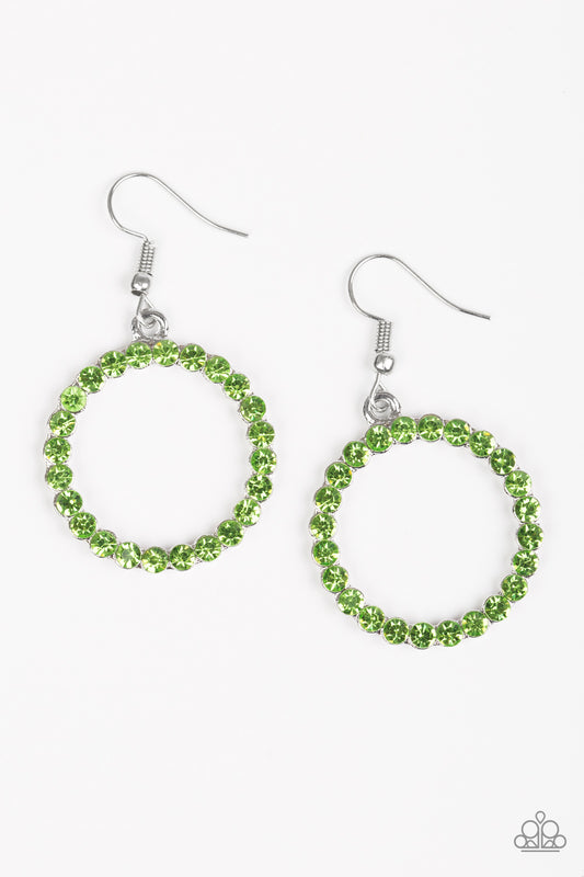 Bubblicious - Green Paparazzi Earrings