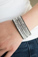 Teasingly Tomboy - Black Paparazzi Urban Bracelet