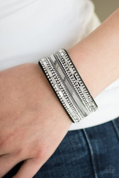 Teasingly Tomboy - Black Paparazzi Urban Bracelet