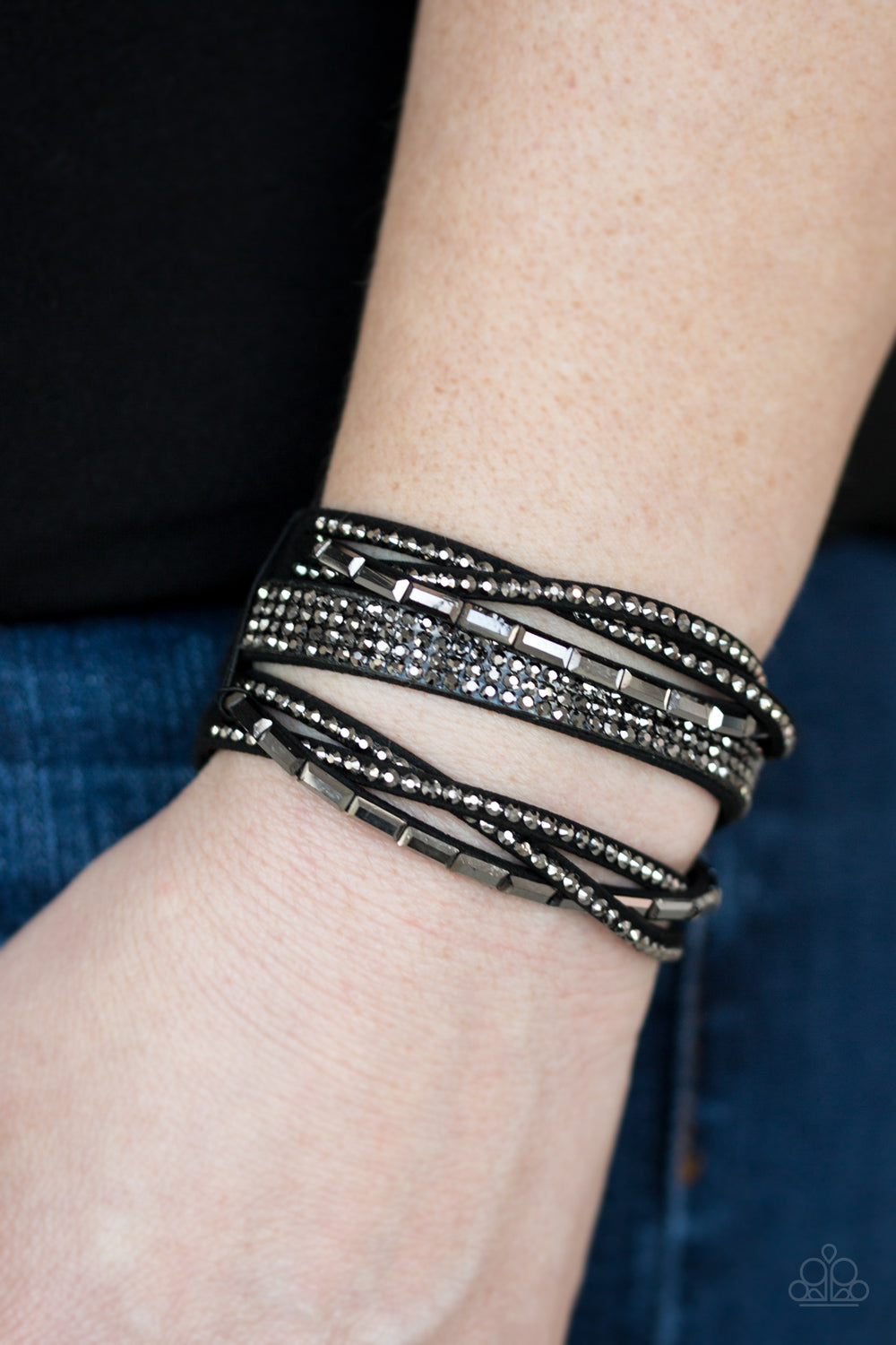 Tough Girl Glamour - Black Paparazzi Urban Bracelet