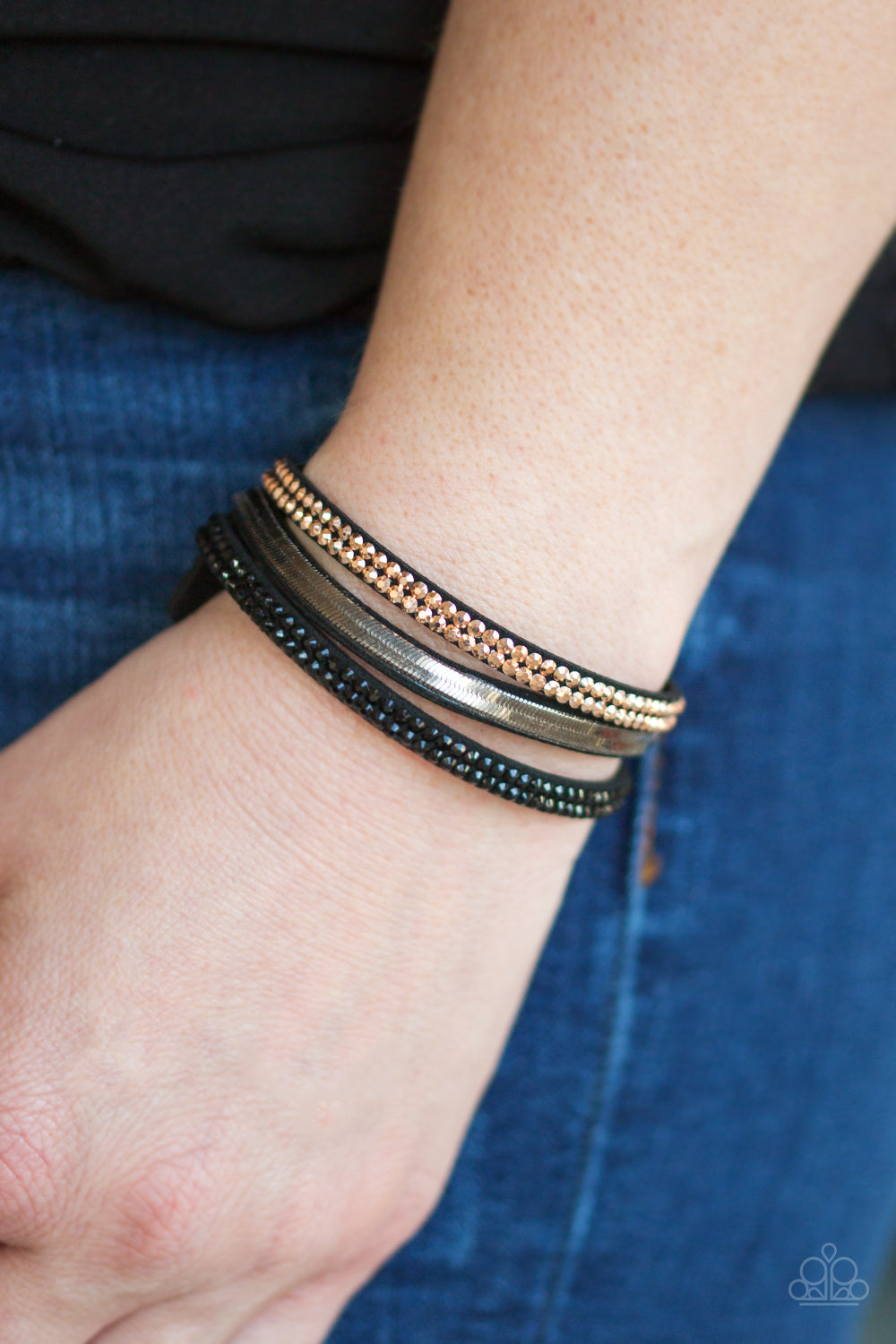 I Mean Business - Black Paparazzi Urban Bracelet