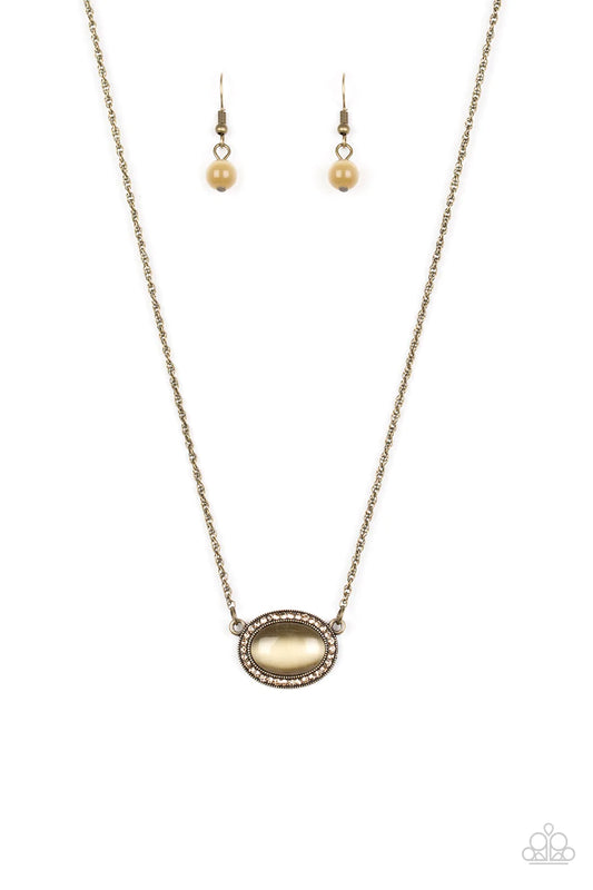 Anything GLOWS Brass Paparazzi Necklace