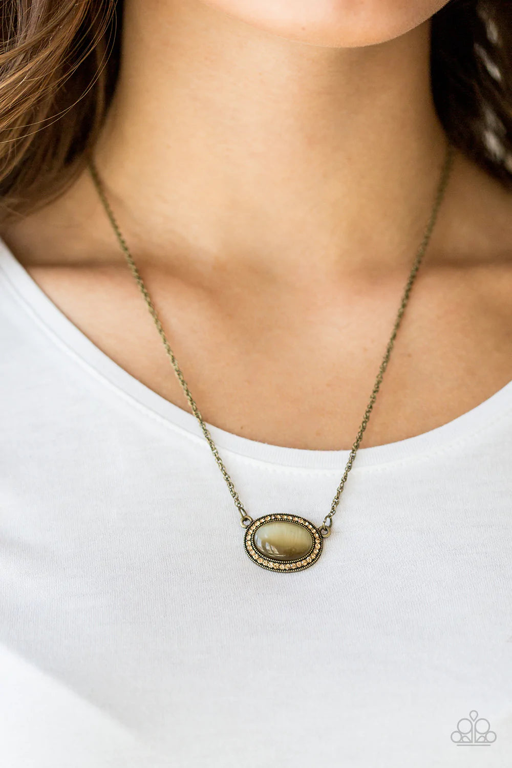 Anything GLOWS Brass Paparazzi Necklace