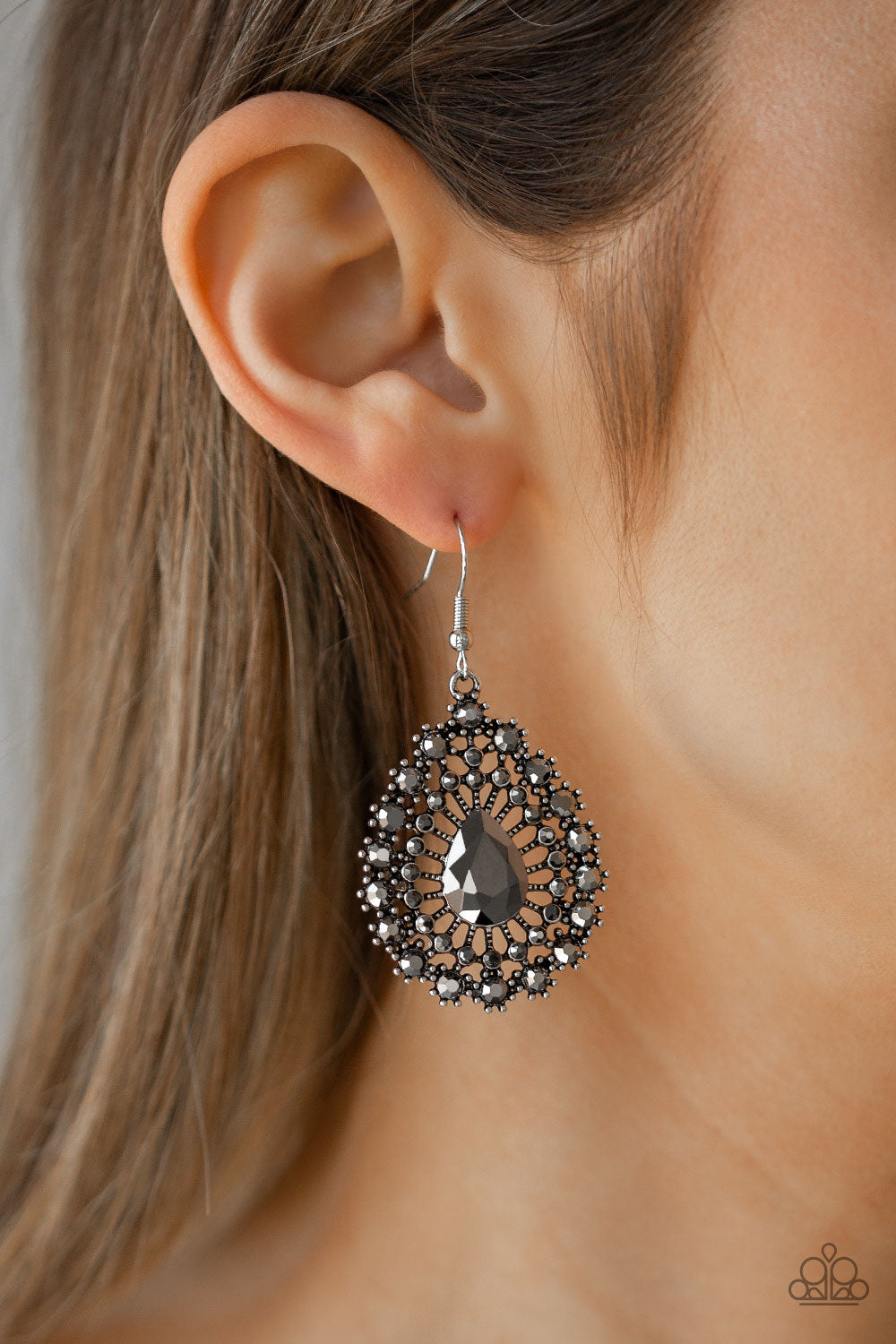 Insta Classic - Silver Paparazzi Earrings