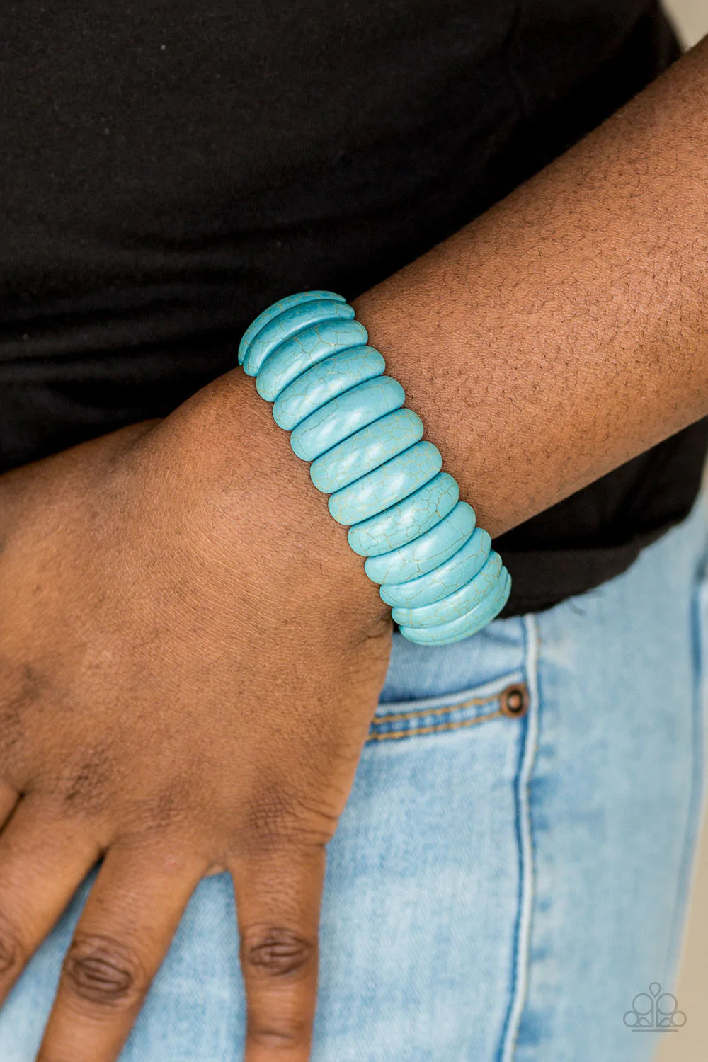 Peacefully Primal Blue Paparazzi Bracelet