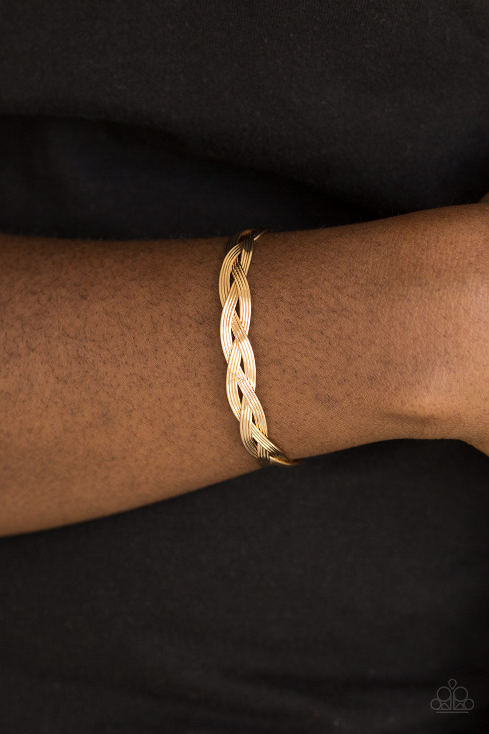 Business As Usual - Gold Paparazzi Cuff Bracelet