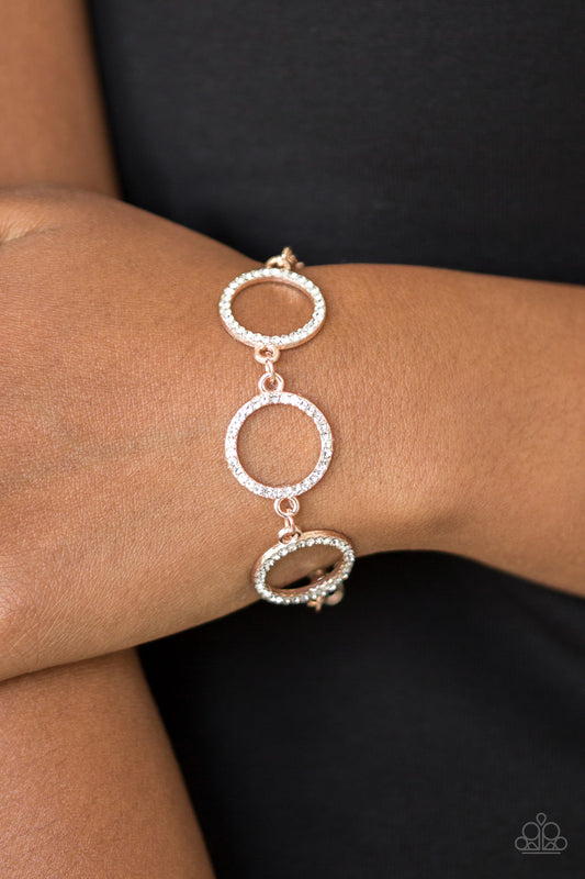 Dress The Part - Rose Gold Paparazzi Bracelet