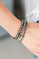 Noticeably Noir - Green Paparazzi Bracelet
