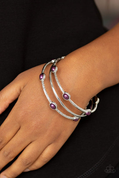 Bangle Belle - Purple Paparazzi Bracelet