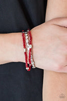 Hello Beautiful - Red Paparazzi Bracelet