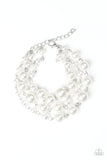 Until The End Of TIMELESS - White Paparazzi Bracelet