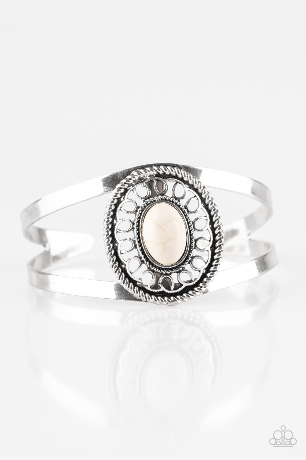 Deep In The TUMBLEWEEDS - White Paparazzi Bracelet