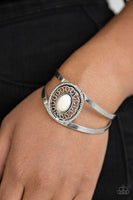 Deep In The TUMBLEWEEDS - White Paparazzi Bracelet