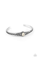 Make Your Own Path - White Paparazzi Cuff Bracelet