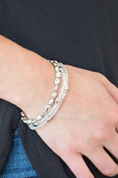 Hello Beautiful - White Paparazzi Bracelet