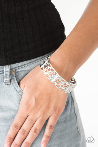 Yours and VINE - White Paparazzi Bracelet