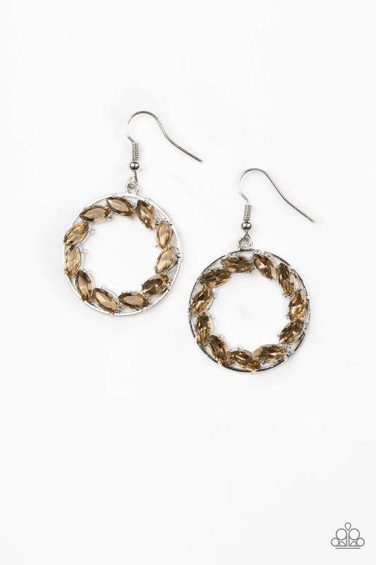 Global Glow - Brown Paparazzi Earrings