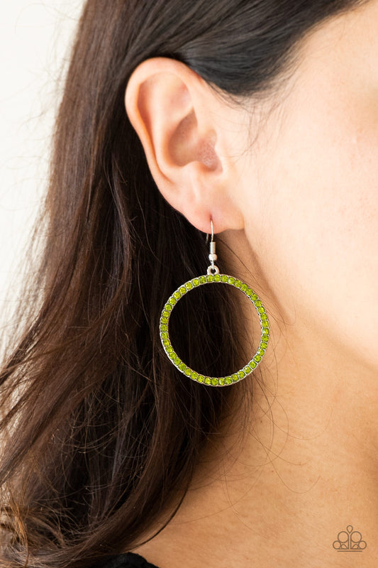 Stoppin Traffic - Green Paparazzi Earrings