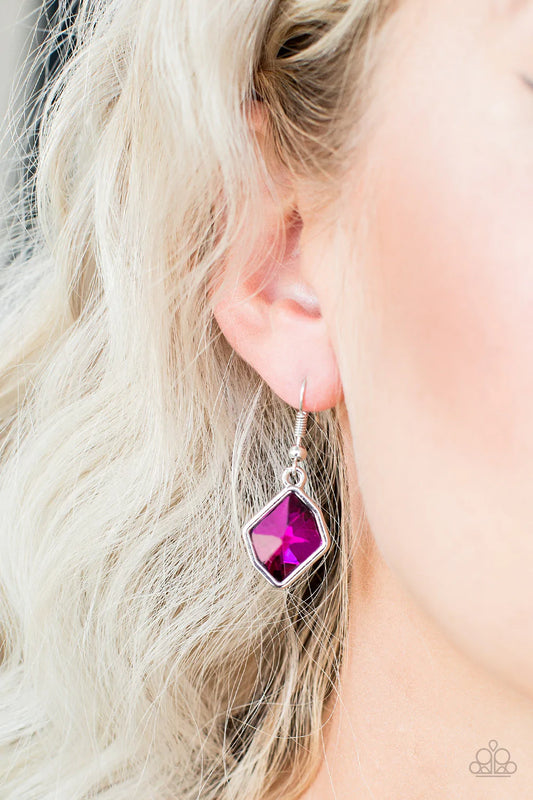 Glow It Up Pink Paparazzi Earrings