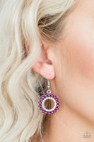 Wreathed In Radiance - Purple Paparazzi Earrings