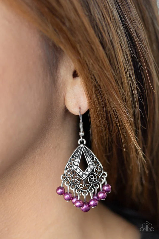 Gracefullly Gatsby Purple Paparazzi Earrings