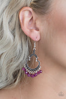 Babe Alert - Purple Paparazzi Earrings