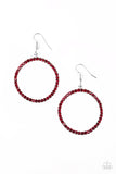 Stoppin Traffic - Red Paparazzi Earrings