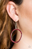Stoppin Traffic - Red Paparazzi Earrings