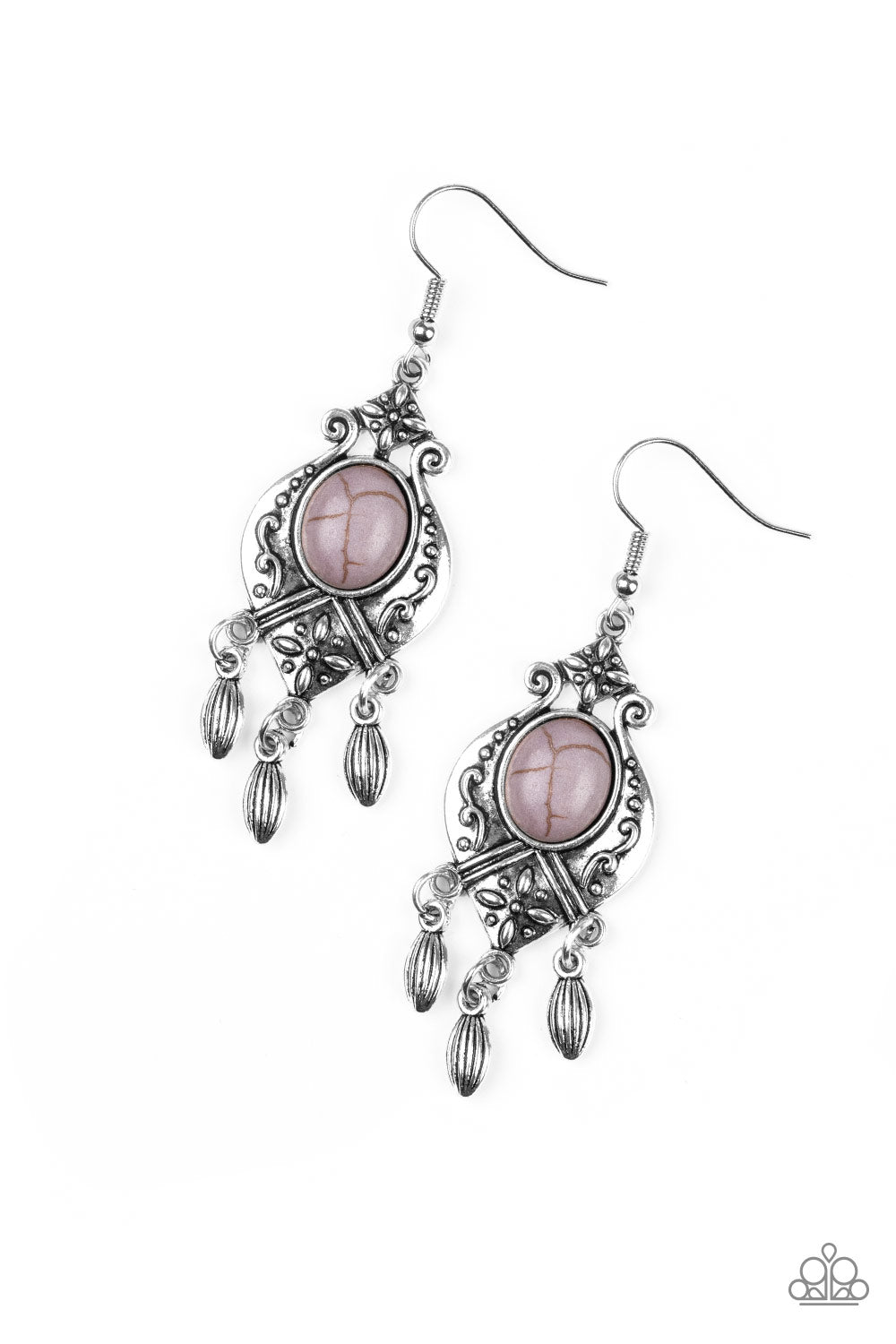 Enchantingly Environmentalist - Silver Paparazzi Earrings