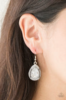 Grandmaster Shimmer - White Paparazzi Earrings