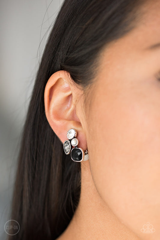 Super Superstar - Black Paparazzi Clip On Earrings